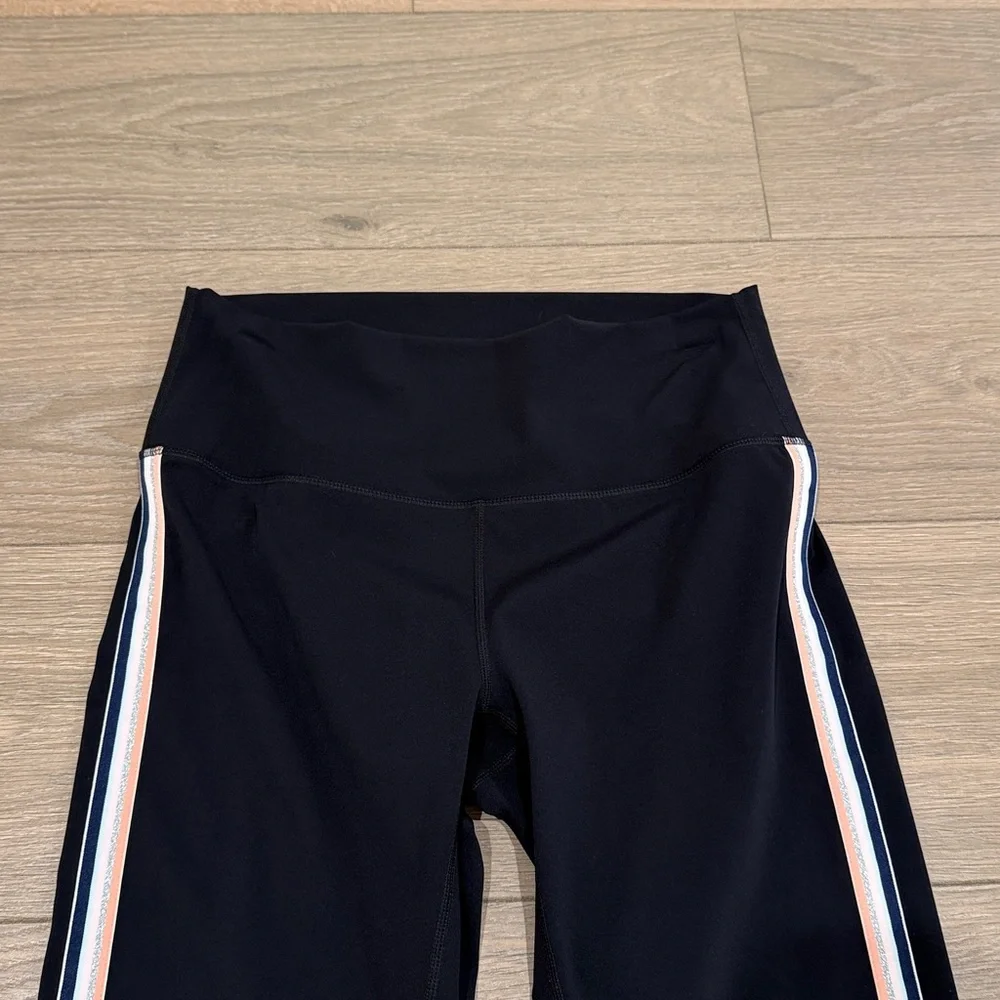 ZYIA ACTIVE‎ Pink Rainbow Black Luxe Hi-Rise 7/8 Workout Yoga Legging Size 8-10